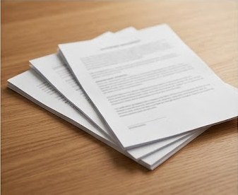 Stack of printed homeschool transcript and planning documents